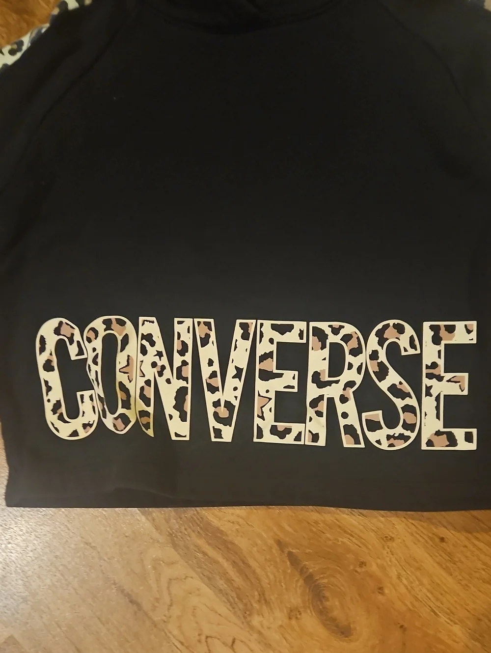 Girls Converse Black Hoodie Size Medium